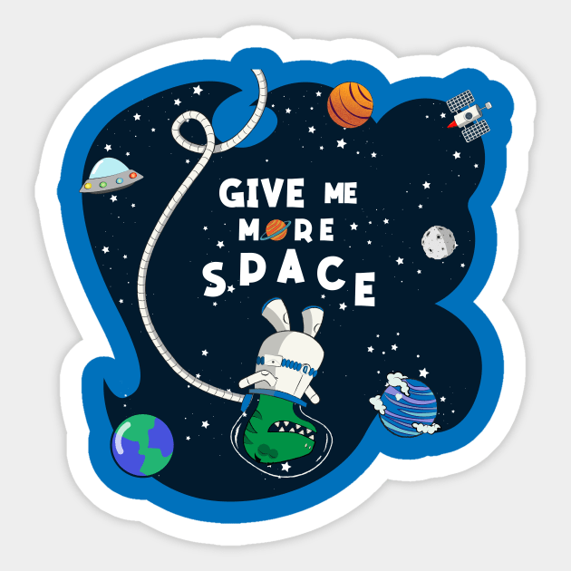 Give me more space Sticker by HarlinDesign